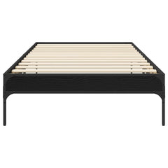 vidaXL Bed Frame Black Oak 80 x 200 cm Engineered Wood 4