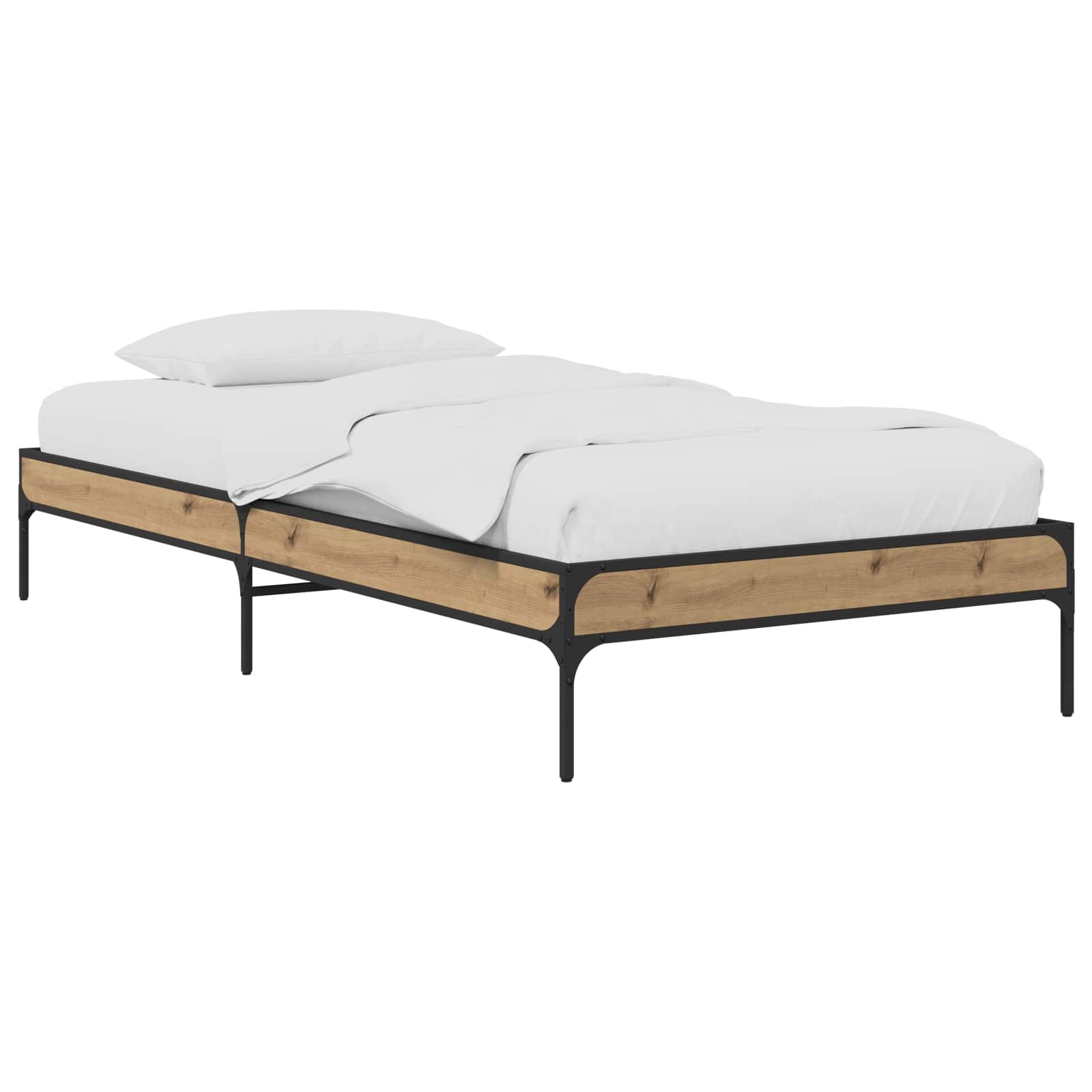 vidaXL Bed Frame Artisian Oak 80 x 200 cm Engineered Wood 2