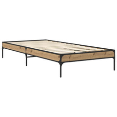 vidaXL Bed Frame Artisian Oak 80 x 200 cm Engineered Wood 3