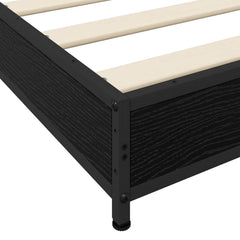 vidaXL Bed Frame Black Oak 80 x 200 cm Engineered Wood 6