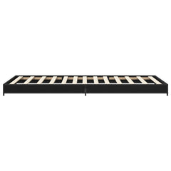 vidaXL Bed Frame Black Oak 80 x 200 cm Engineered Wood 5