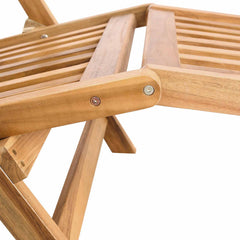 Folding Deck Natural Solid Teak Wood Chair