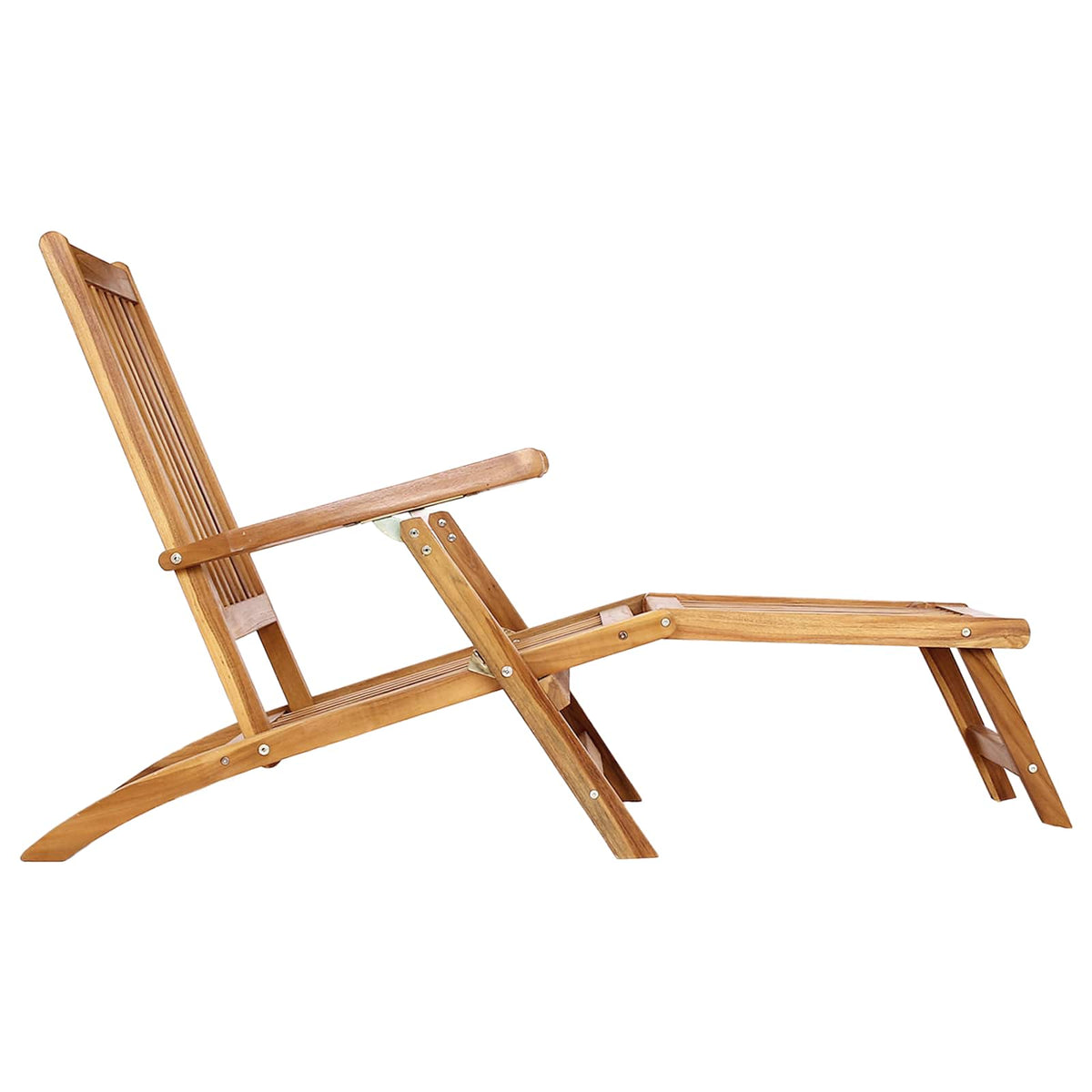 Folding Deck Natural Solid Teak Wood Chair