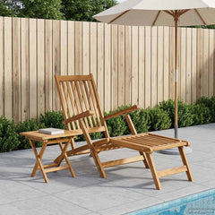 Folding Deck Natural Solid Teak Wood Chair+ folding table