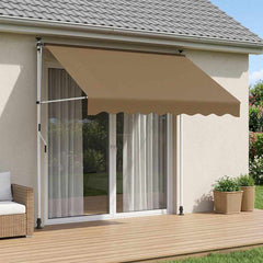 vidaXL Manual Retractable Awning Beige 250 cm 1