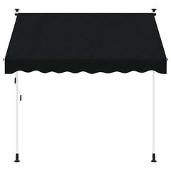 vidaXL Manual Retractable Awning Black 200 cm 3