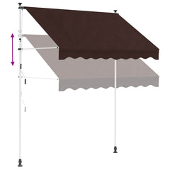 vidaXL Manual Retractable Awning Brown 200 cm 6