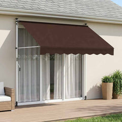 vidaXL Manual Retractable Awning Brown 250 cm 1
