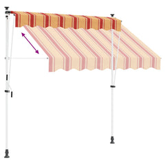 vidaXL Manual Retractable Awning Multicolour 100 x 115 x 300 cm 6