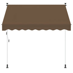 vidaXL Manual Retractable Awning Taupe 100 cm 3