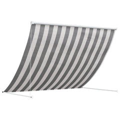 vidaXL Awning Anthracite and White 400 x 150 cm 3