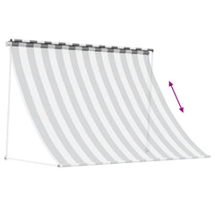 vidaXL Awning Anthracite and White 400 x 150 cm 5