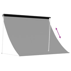 vidaXL Awning Black 300 x 150 cm 180 g / m² Polyester with PU Coated 6