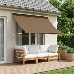 vidaXL Awning Taupe 400 x 150 cm 180 g / m² Polyester with PU Coated 1