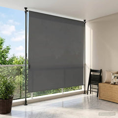 Outdoor Roller Blind 100 x 270 cm Light grey