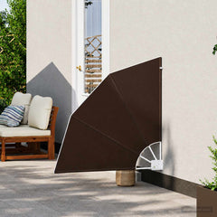 vidaXL Balcony Privacy Screen 210 x 210 cm Polyester Brown 3