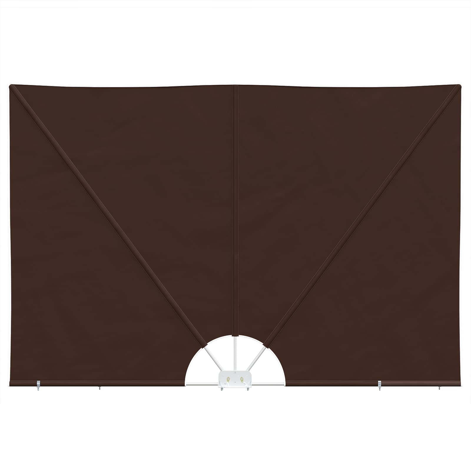 vidaXL Balcony Privacy Screen 150 x 300 cm Polyester Rectangular Brown 3
