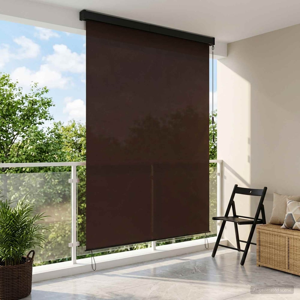 Outdoor Roller Blind in Brown