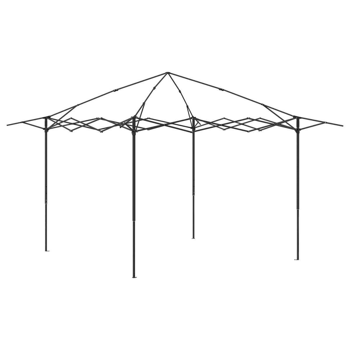 Gazebo 3.3 x 3.3 m Light grey and anthracite with 4 sidewalls