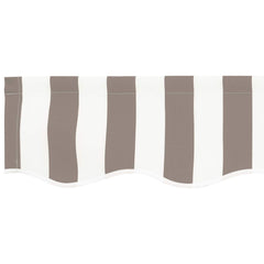 vidaXL Awning Replacement Fabric Light Grey and White 381 x 345 cm 5