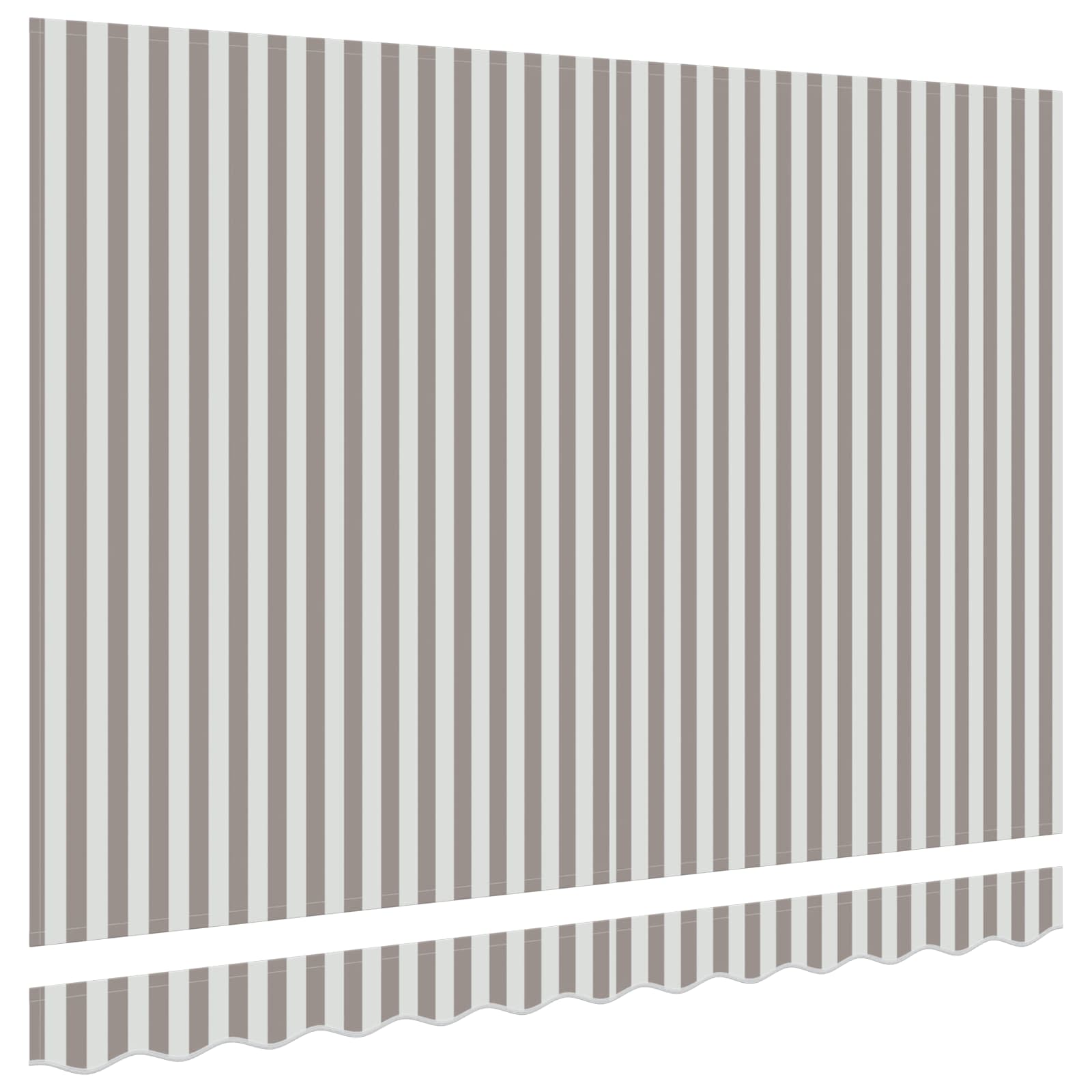 vidaXL Awning Replacement Fabric Light Grey and White 431 x 345 cm 3