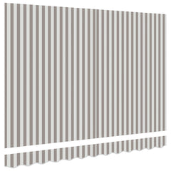 vidaXL Awning Replacement Fabric Light Grey and White 481 x 295 cm 3