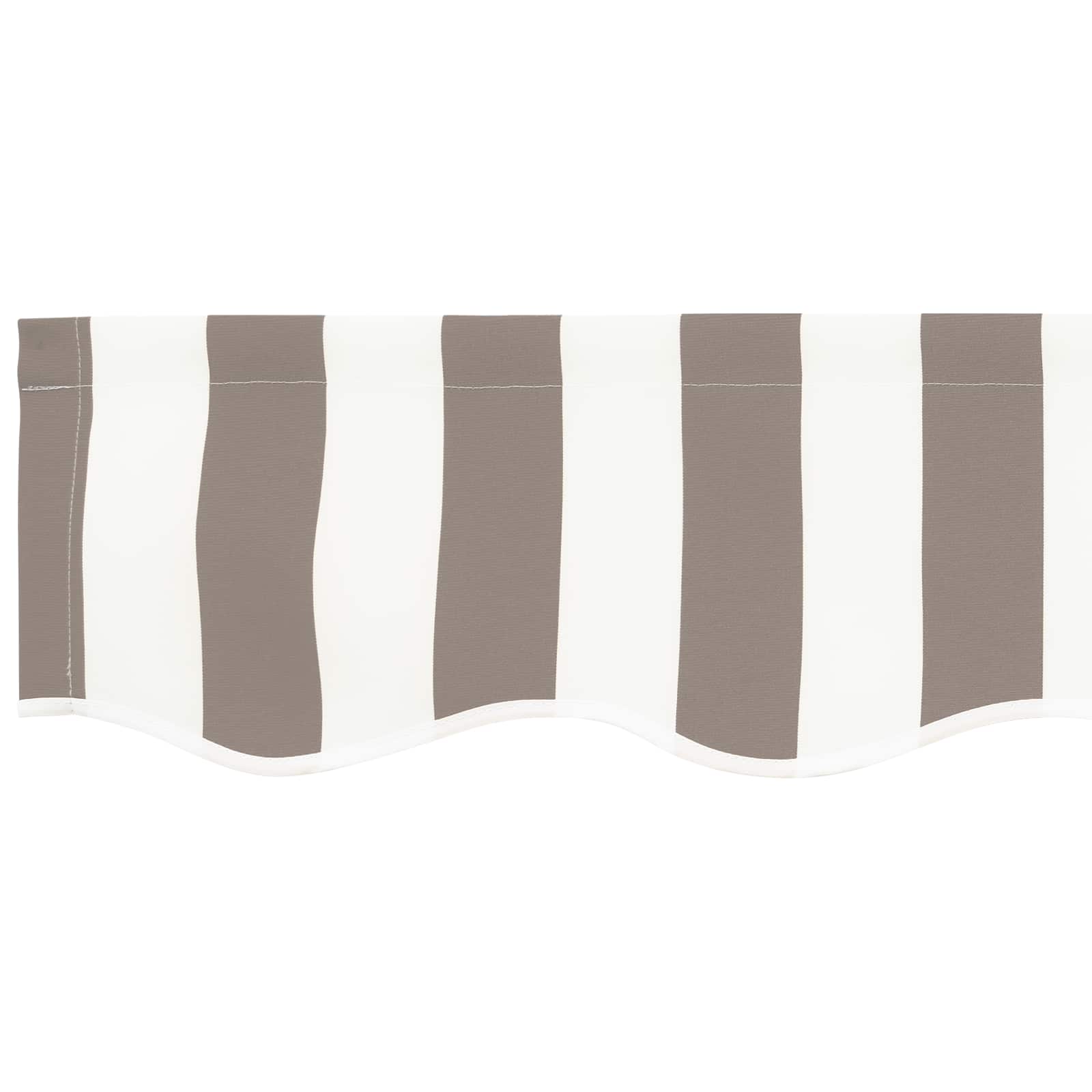 vidaXL Awning Replacement Fabric Light Grey and White 581 x 295 cm 5