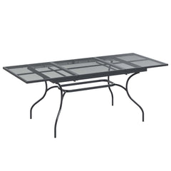 vidaXL Garden Dining Set 9 pcs Anthracite Mesh and Steel 4