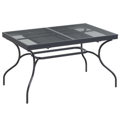vidaXL Garden Dining Set 9 pcs Anthracite Mesh and Steel 6