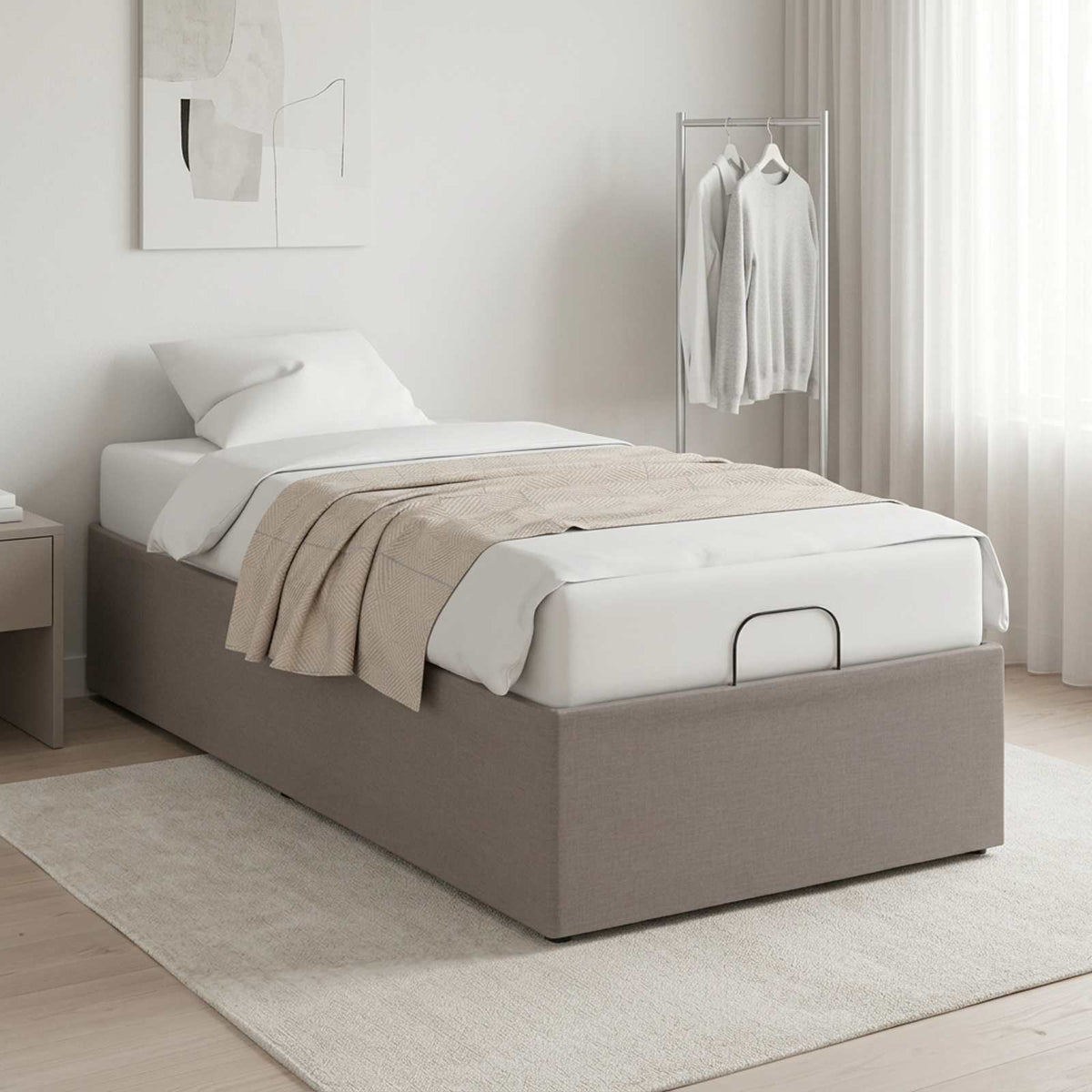 Electric Adjustable Bed Frame Steel Taupe