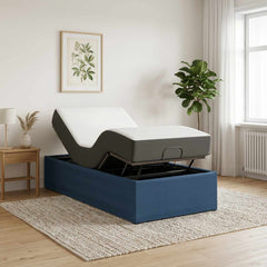 Electric Adjustable Bed Frame Steel Blue