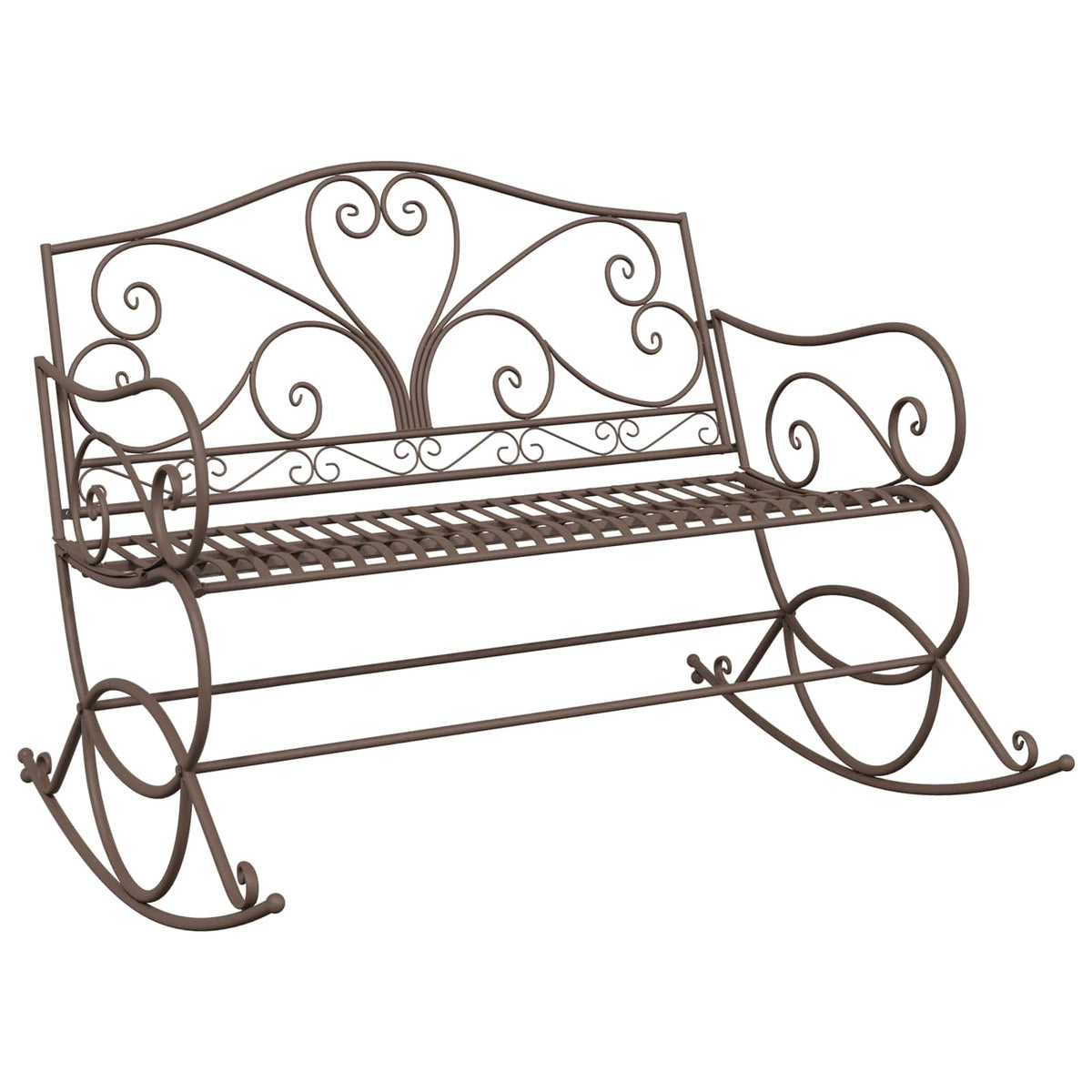 Garden Bench Steel Antique brown
