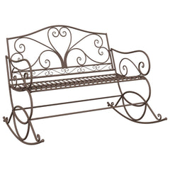 Garden Bench Steel Antique brown