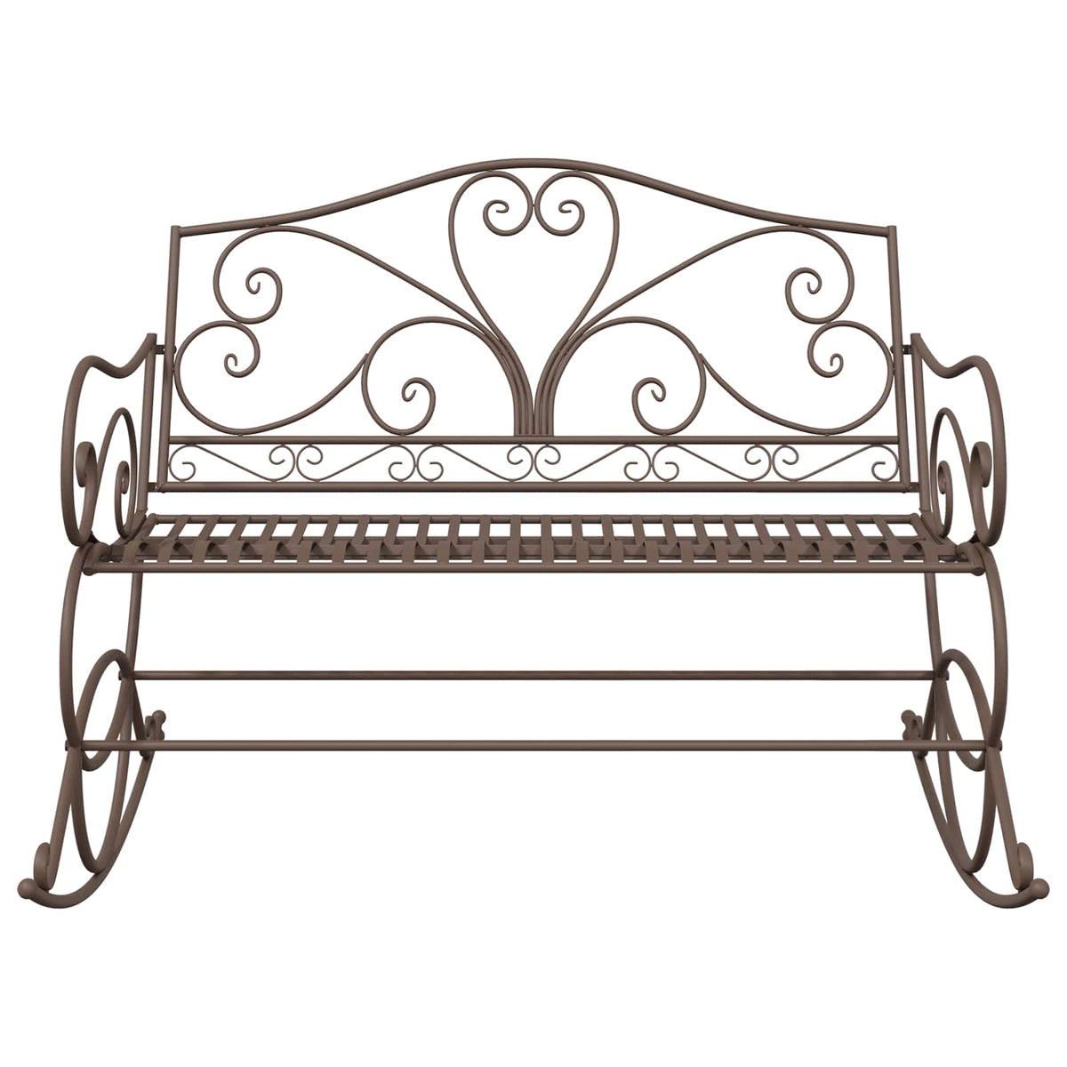 Garden Bench Steel Antique brown