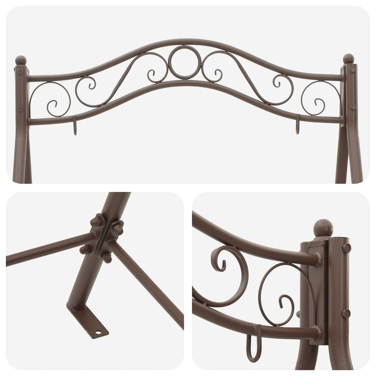 Swing Frame 113 x 121.5 x 168 cm Steel Antique brown