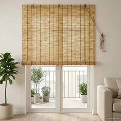 vidaXL Roller Blind Natural 140 x 220 cm Reed 1