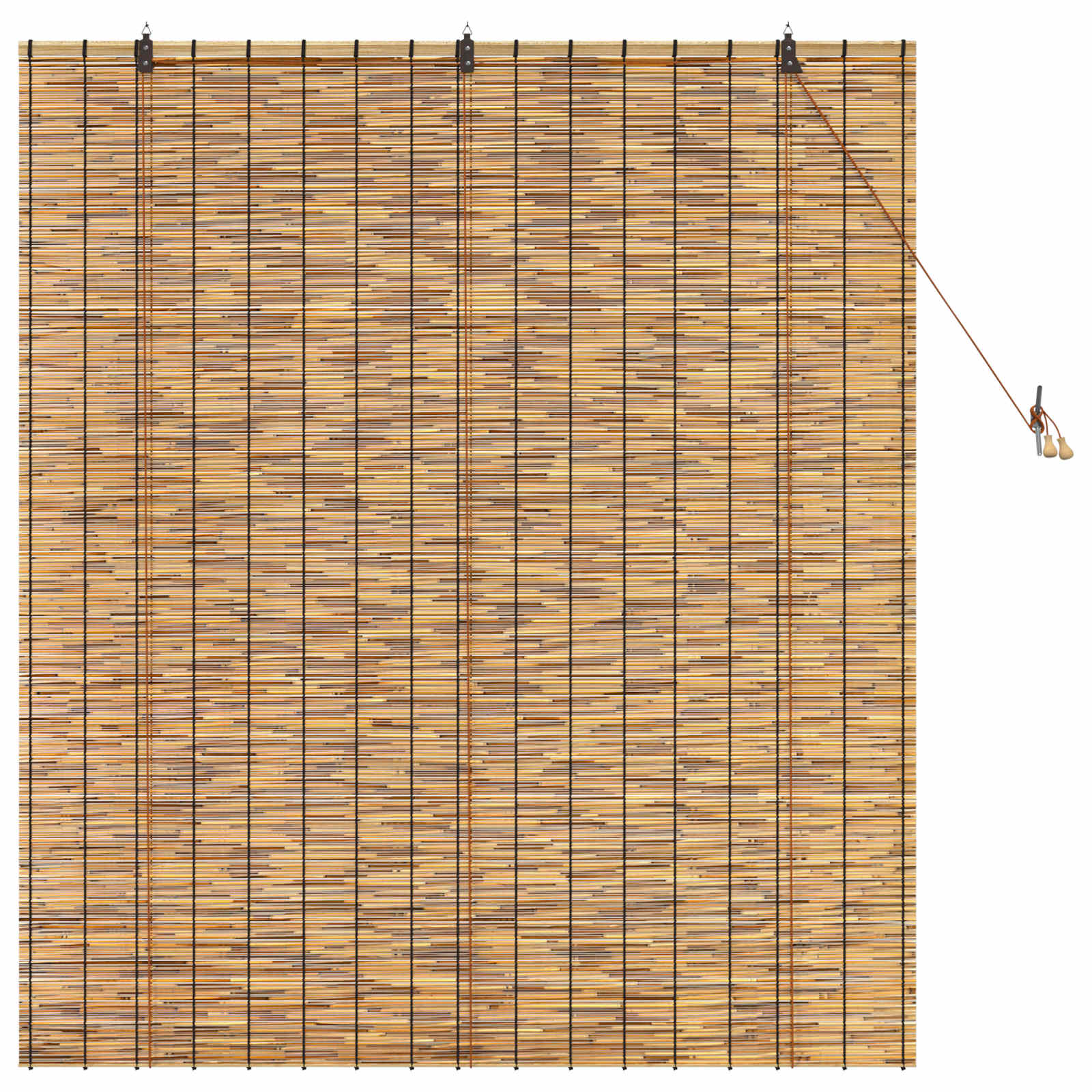 vidaXL Roller Blind Brown 140 x 160 cm Reed 3