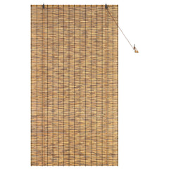 vidaXL Roller Blind Brown 120 x 220 cm Reed 3