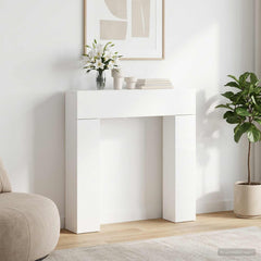 vidaXL Fireplace Surround White 102 x 18 x 100.5 cm Engineered Wood 1