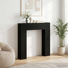 vidaXL Fireplace Surround Black Oak 102 x 18 x 100.5 cm 1