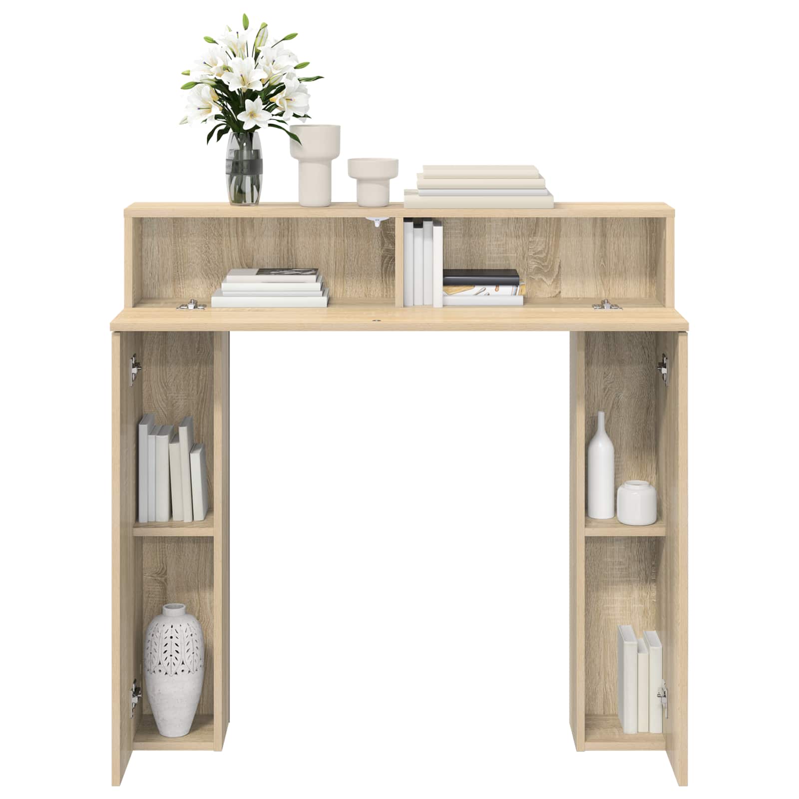 vidaXL Fireplace Surround Sonoma Oak 102 x 18 x 100.5 cm 4