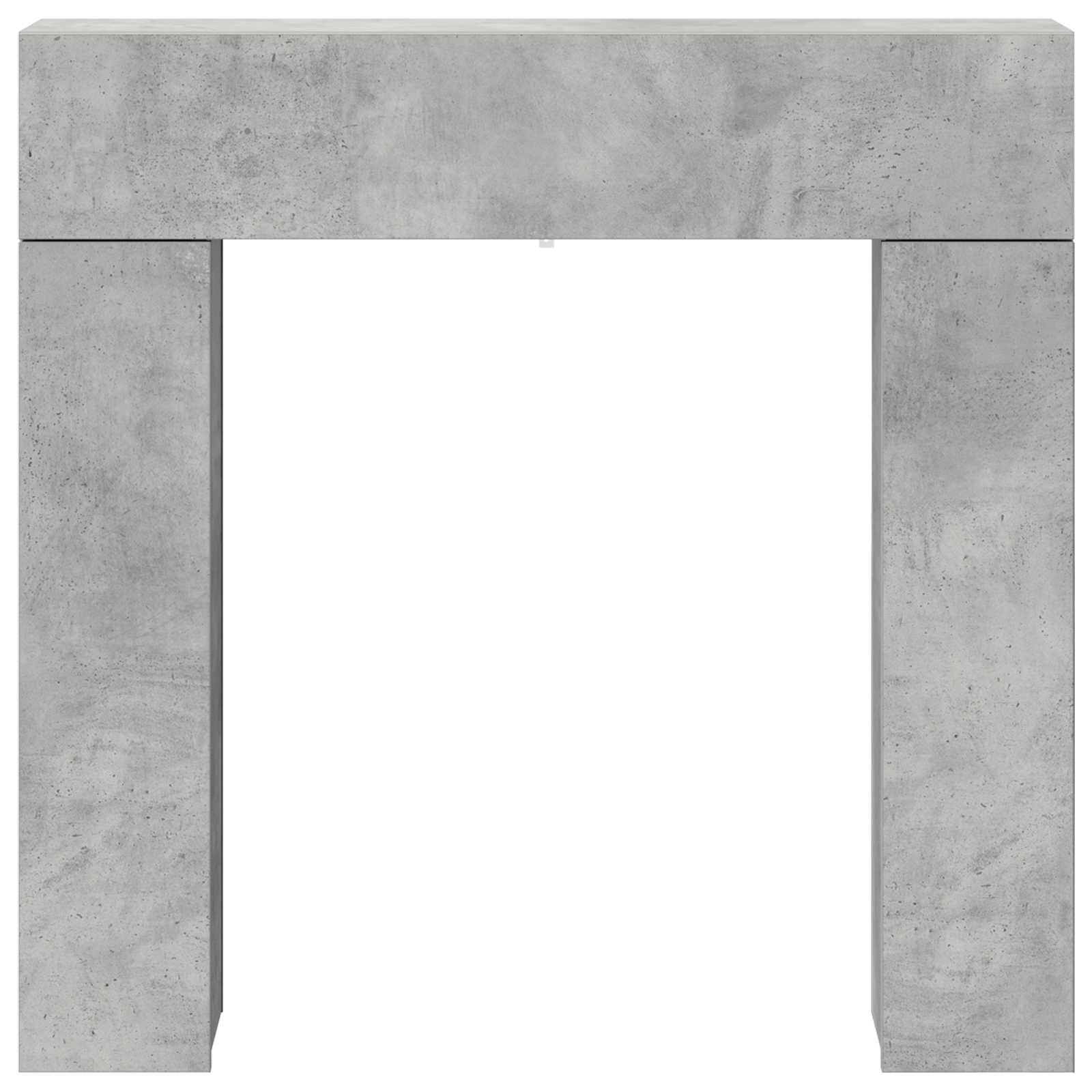 vidaXL Fireplace Surround Concrete Grey 102 x 18 x 100.5 cm 6