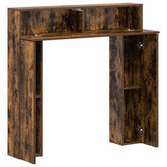 vidaXL Fireplace Surround Smoked Oak 102 x 18 x 100.5 cm 5