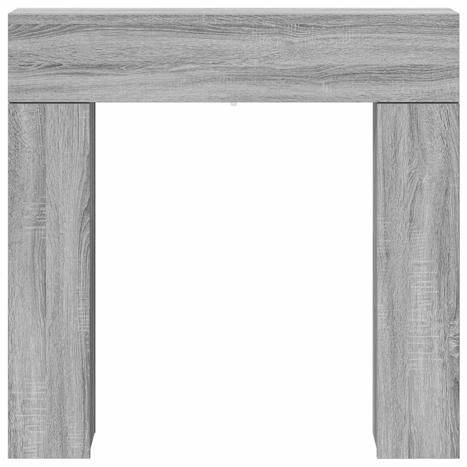 vidaXL Fireplace Surround Grey Sonoma 102 x 18 x 100.5 cm 6