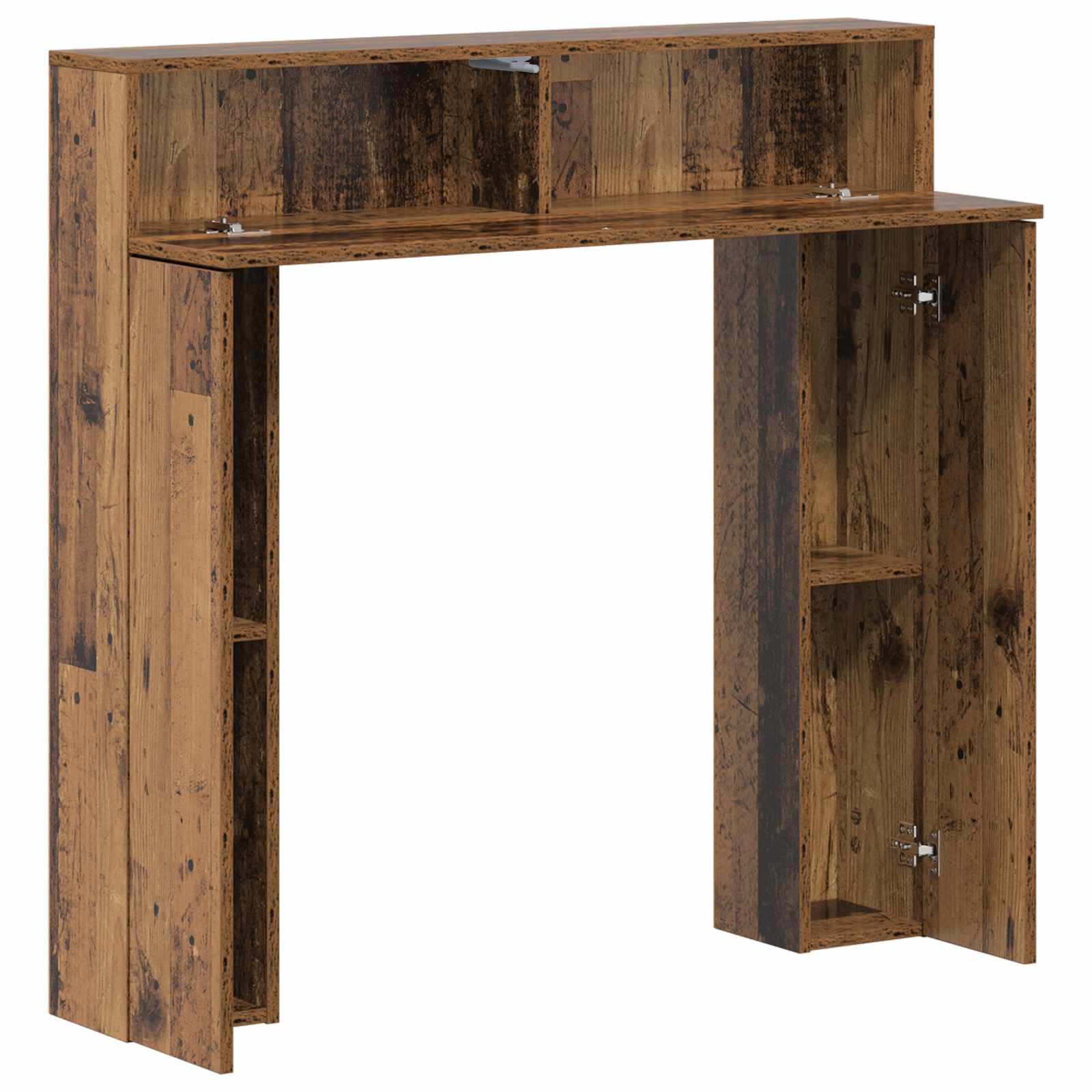 vidaXL Fireplace Surround Old Wood 102 x 18 x 100.5 cm Engineered Wood 5