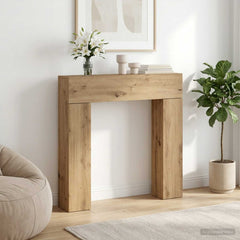 vidaXL Fireplace Surround Artisan Oak 102 x 18 x 100.5 cm 1