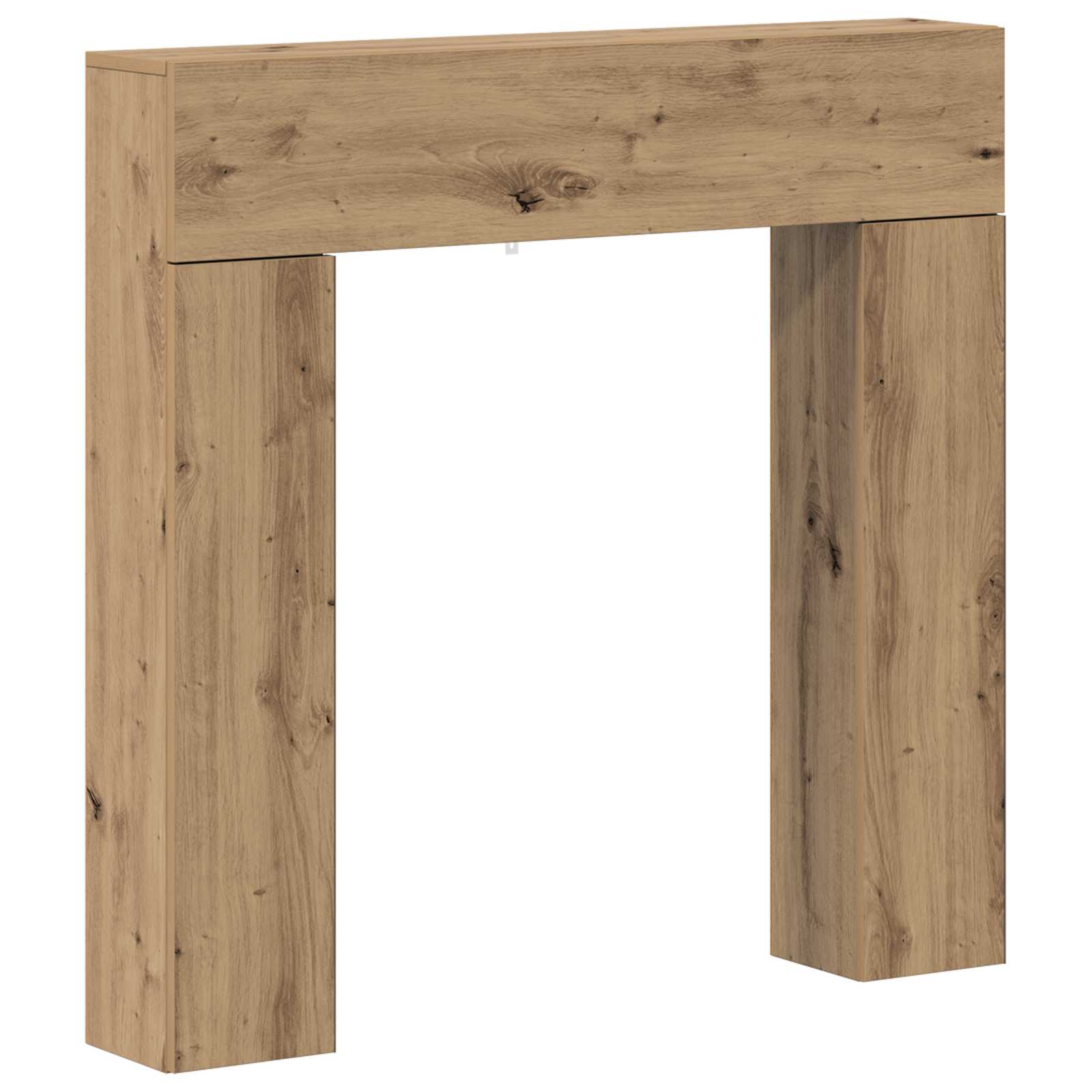 vidaXL Fireplace Surround Artisan Oak 102 x 18 x 100.5 cm 2