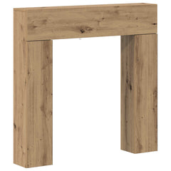 vidaXL Fireplace Surround Artisan Oak 102 x 18 x 100.5 cm 2