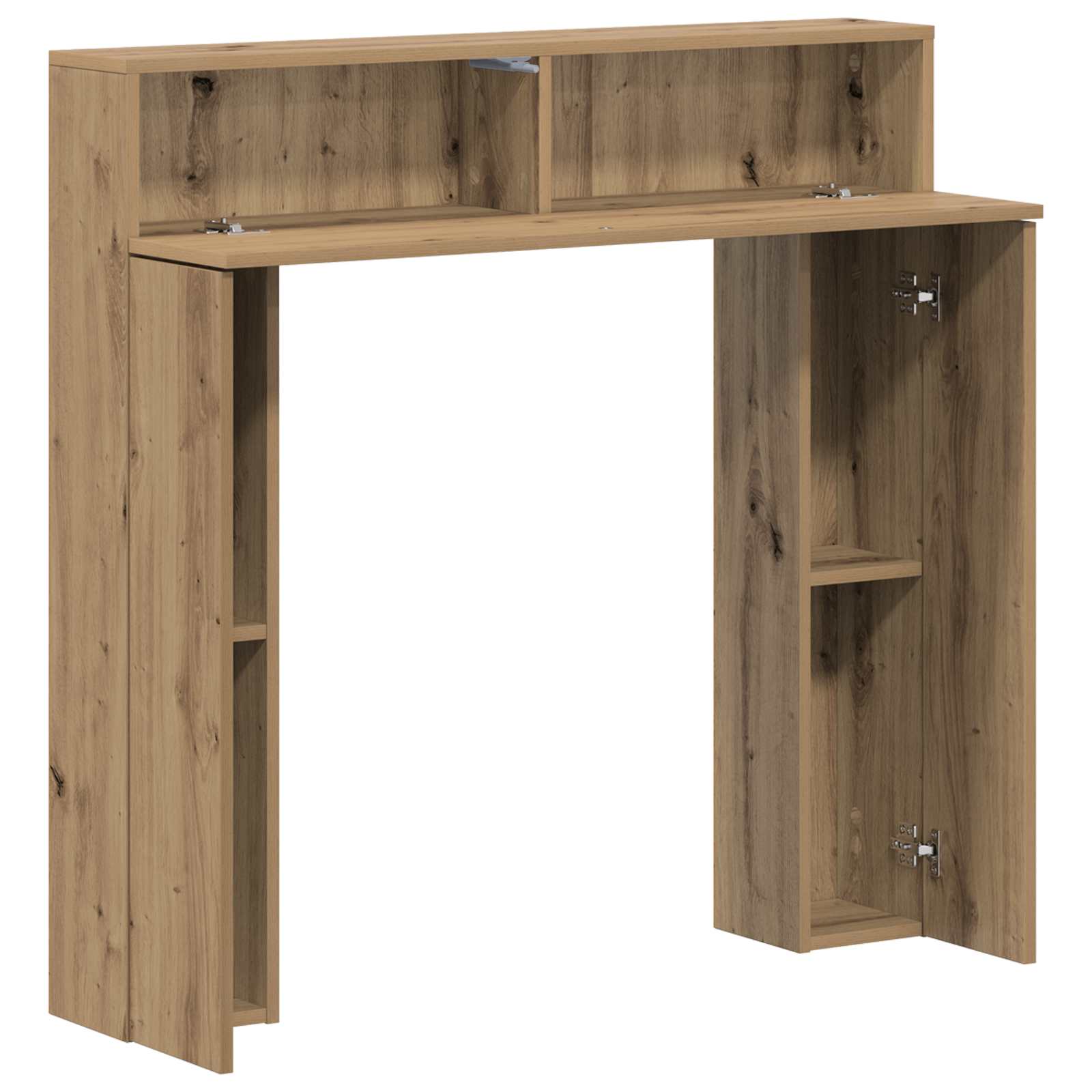 vidaXL Fireplace Surround Artisan Oak 102 x 18 x 100.5 cm 5