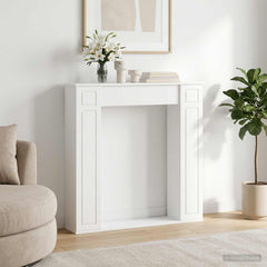 vidaXL Fireplace Surround White 100 x 20 x 100 cm Engineered Wood 1